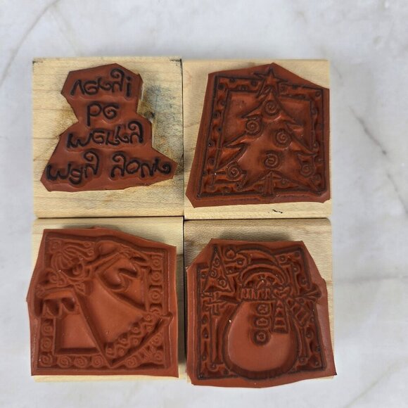 Stampin Up! 2003 Very Merry Christmas Stamp Set, Set of 4 - Picture 3 of 4